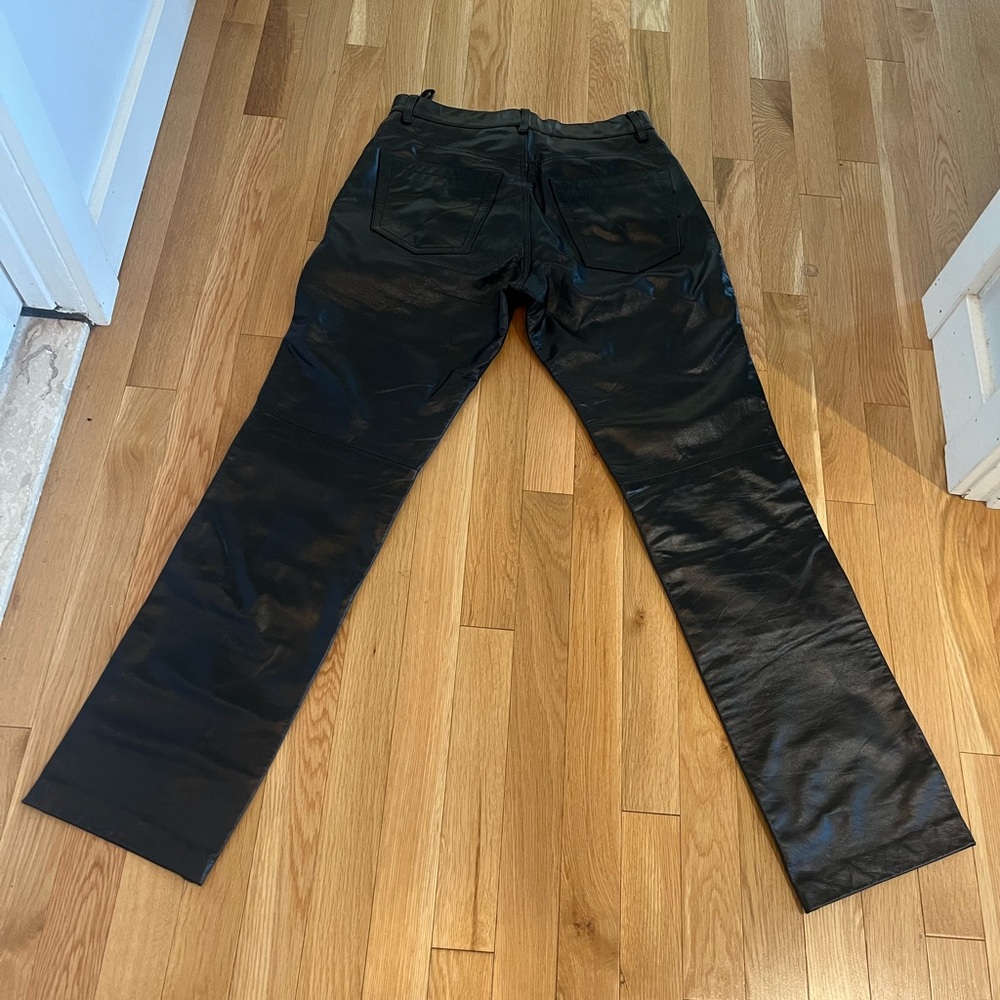 EUC Vintage GAP Black Leather pants